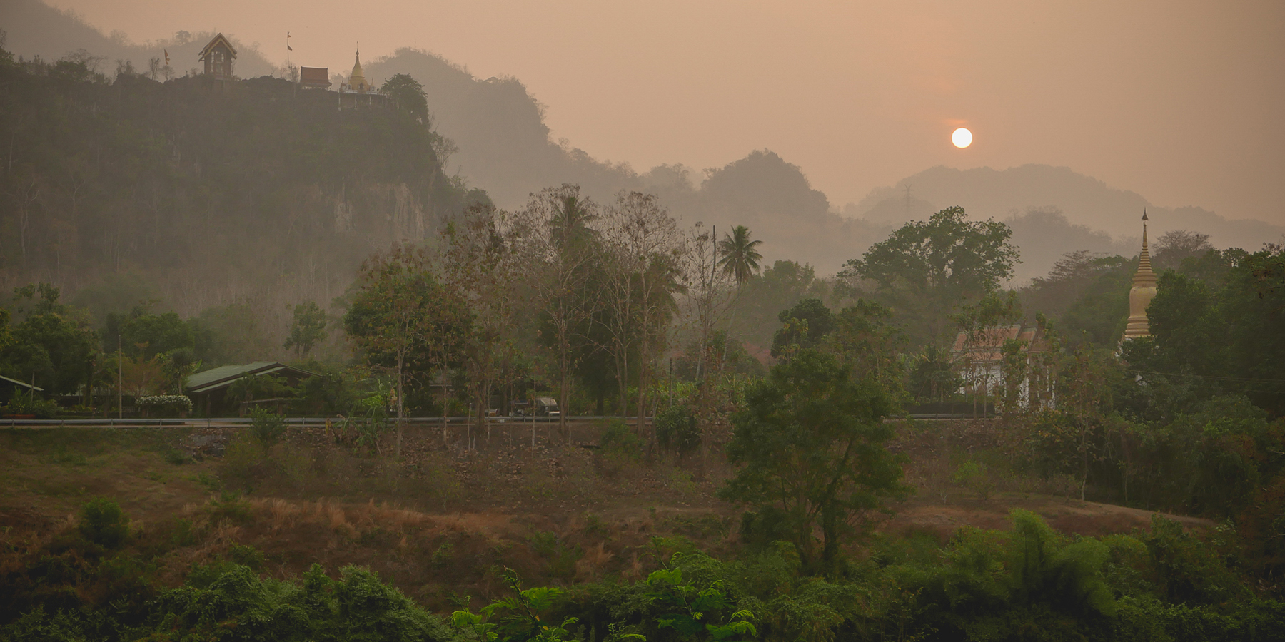 Khwae Noi River bank in Thong Pha Phum, Thailand (photo by Irina Stelea)